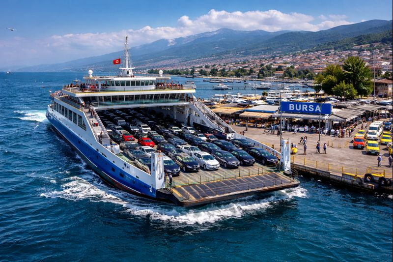 التوصيل من اسطنبول الى بورصة بالعبارة